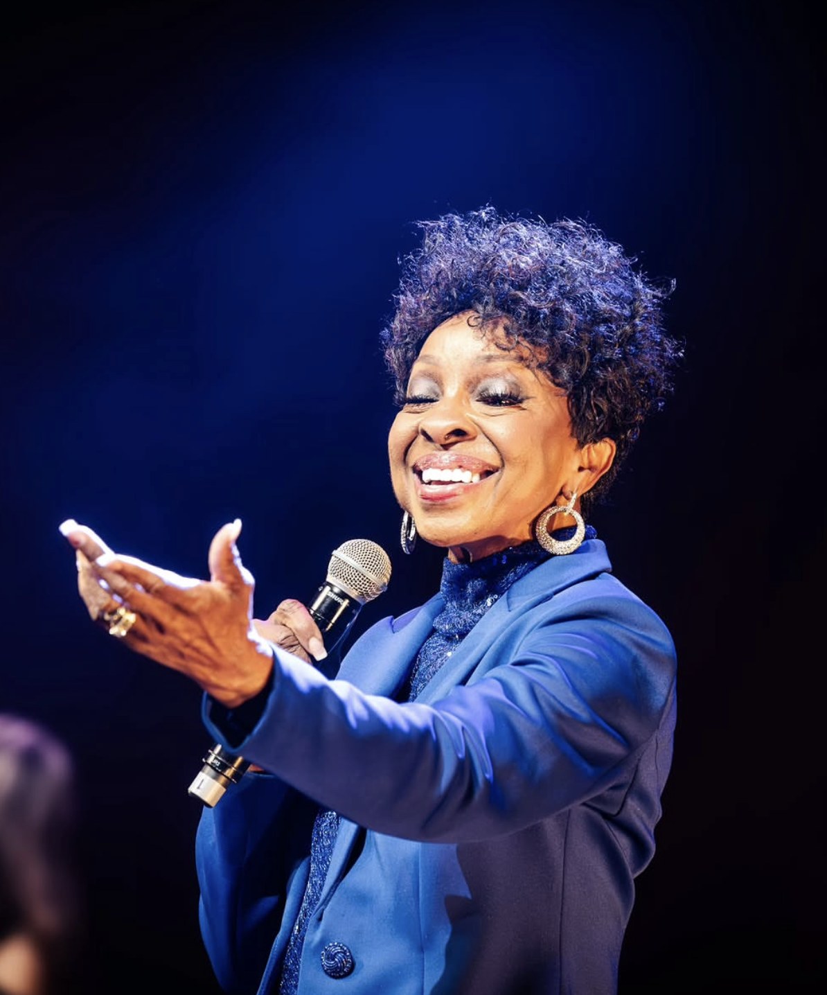 Gladys Knight performing on stage